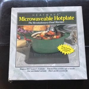 NIB VINTAGE HEATWAVE MICROWAVEABLE HOTPLATE
